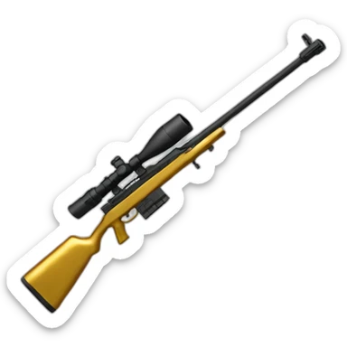 golden sniper rifle sticker