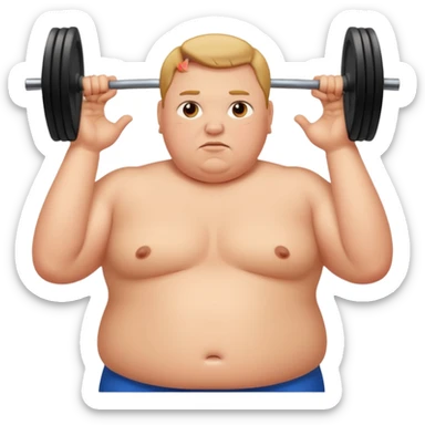 fat person gym sticker