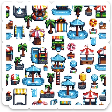 water park fun fair sticker