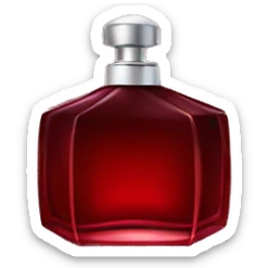 Dark red perfume sticker
