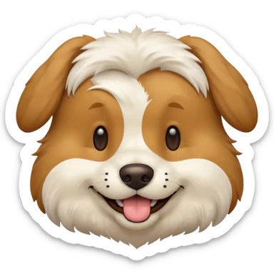 Head of a dog, smiling with closed mouth, no tongue showing
 sticker