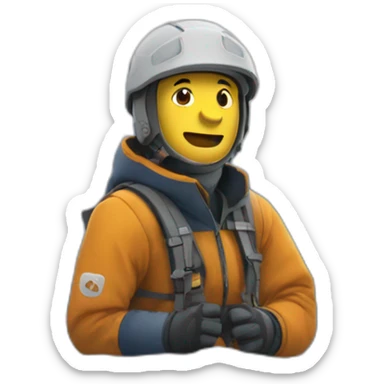 inoxtag qui monte une montagne sticker