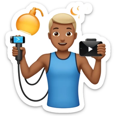 pumping out videos sticker