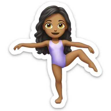 Une fille sur des barres de gymnastique  sticker