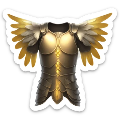 torso armor with wings of light sticker