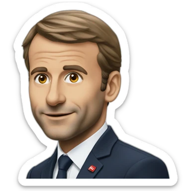 Emanuel macron sur Achraf Hakima sticker