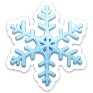 Light blue snowflake sticker