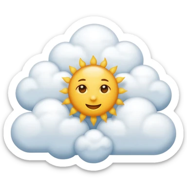clouds in the sun sticker