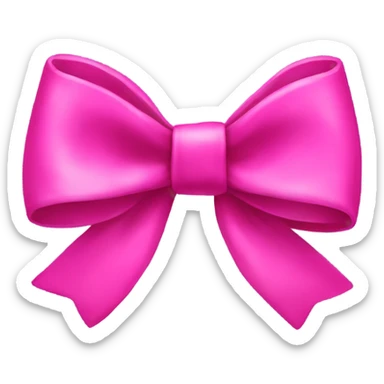 Hot pink bow  sticker