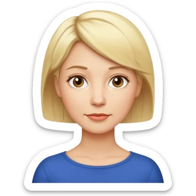 femme cheveux courts blonde 40 ans sticker