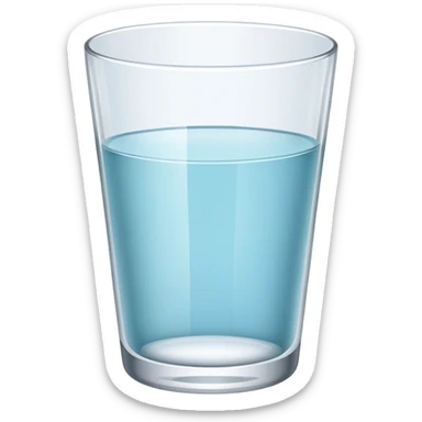 empty water glass sticker