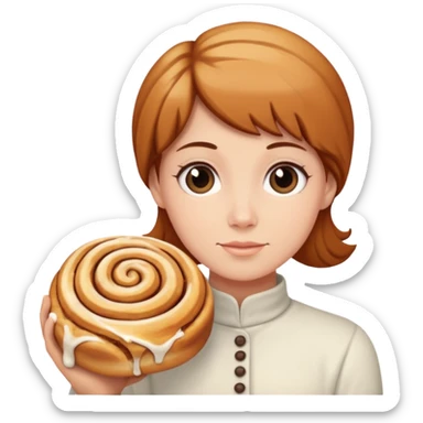 Me with a cinnamon roll  sticker