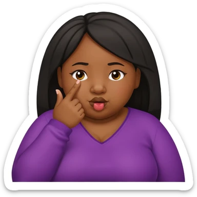 Fat black girl picking her nose can you have her finger in her nose sticker