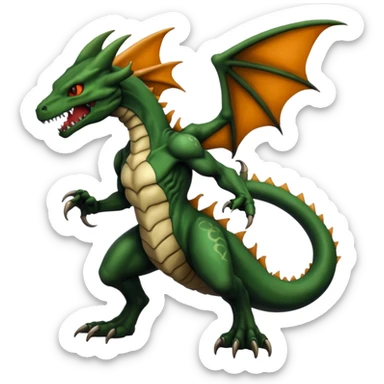  Venom-Marowak-Charizard-Xenomorph-hybrid-fantasy-creature (full body) with tattoos sticker