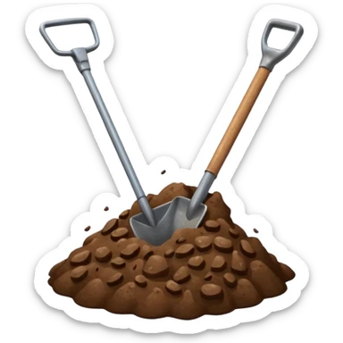 poop on shovel sticker