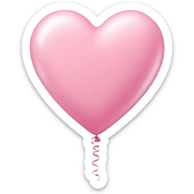 pastel pink heart balloons sticker