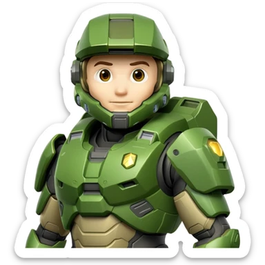 master chief halo infinite saying hello sticker