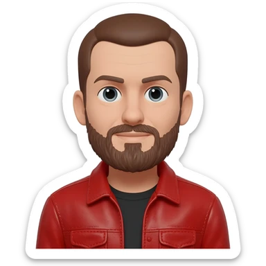 Red leather the Country Rock Artist sticker