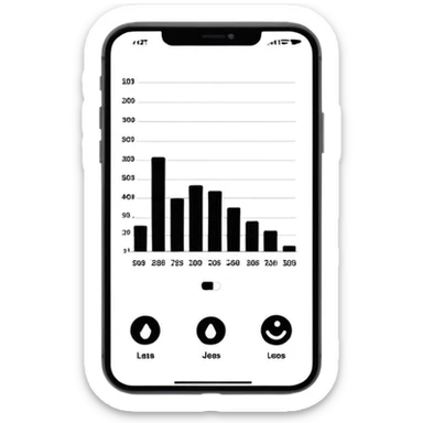 black and white vertical chart sticker