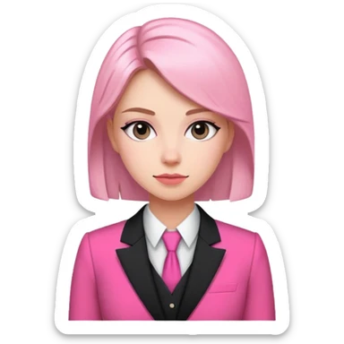 Superheldin in rosa schwarzen Anzug und heißt Annika sticker