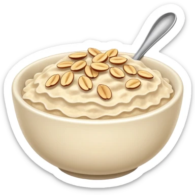 create a bowl with oat emoji ios style sticker