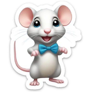 Cute dancing rat sticker