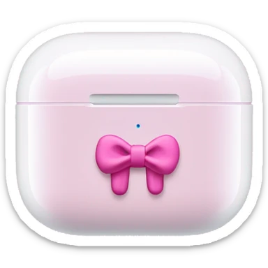 pink airpods max with bow sticker