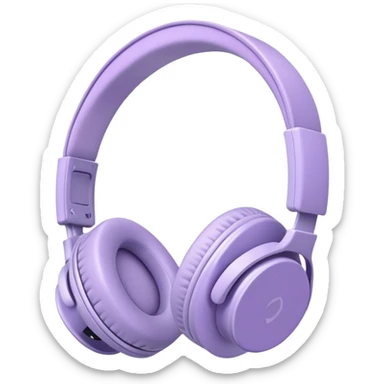 Pastel purple headphones  sticker