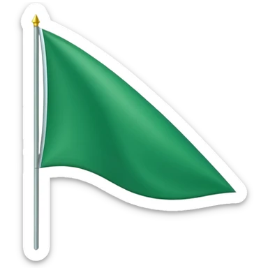 Green triangle flag sticker