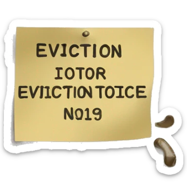 Eviction Notice on door sticker