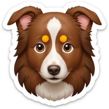 brown border collie with Uyghur sticker