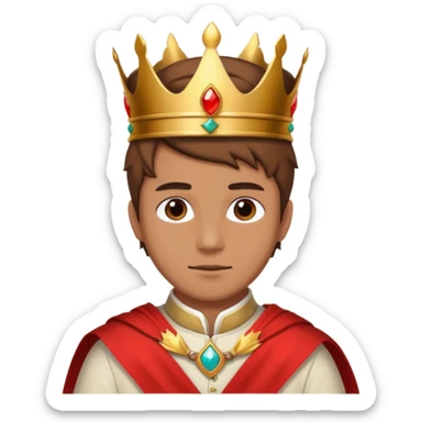 Autumn King – maple crown + bronze sash,Red Kings. sticker