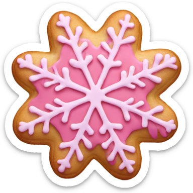 pink snowflake cookie  sticker