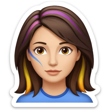 Chica con mechas de 45 años se llama Lourdes y es su santo sticker