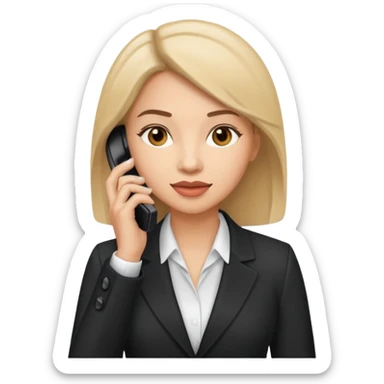 business woman talking on the mobile phone sticker