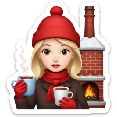 Hot Female near a chimney sticker