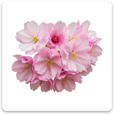 pink sakura cherry flower, remove background sticker