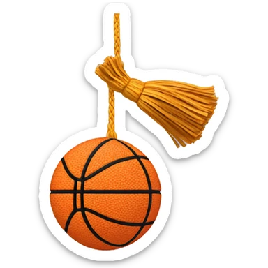 Two basket balls with tassels  sticker