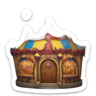 medieval funhouse decorated in a carnival way sticker