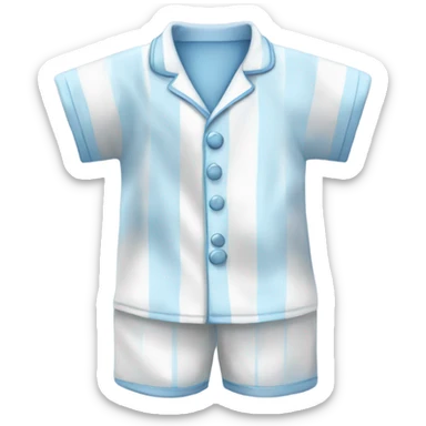 pajamas cute with colour of soft sweet blue and white sticker