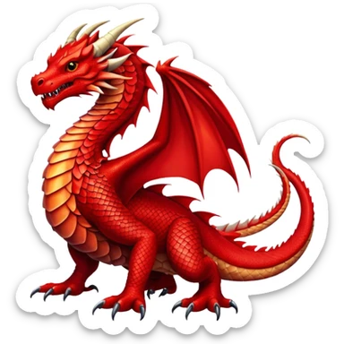red Dragon Full Body sticker