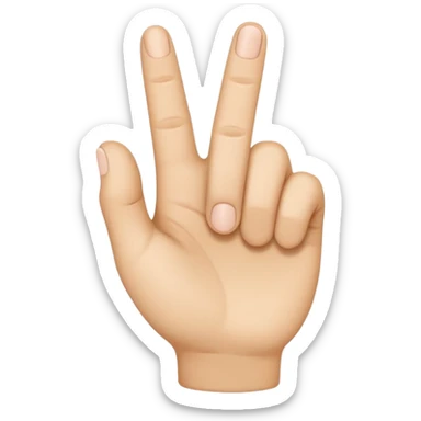 “Emoji-style hand making the letter ‘C’, with the index finger slightly curved. Clean, simple design, smooth shapes, neutral skin tone. White or transparent background, high resolution.” sticker