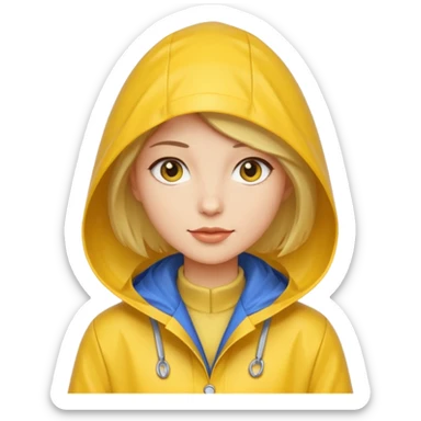 Raincoat Pedestrian woman sticker