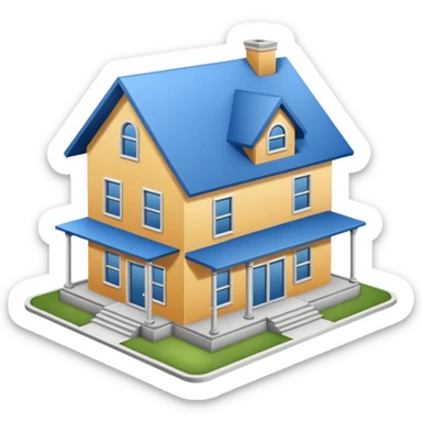 blueprint of house sticker