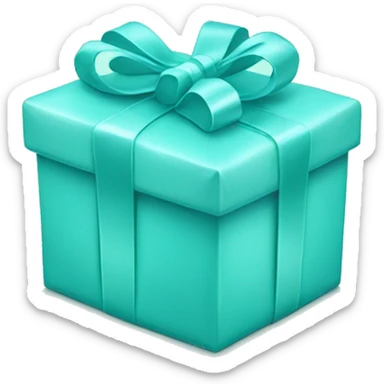 Tiffany blue present sticker