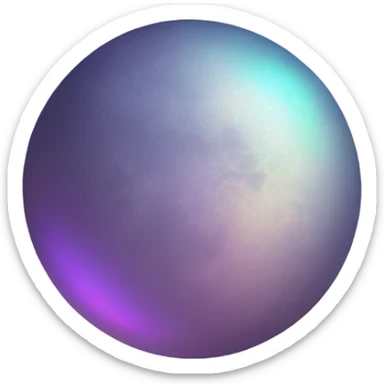 iridescent moon sticker