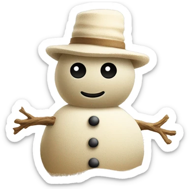 Sandman, like a snowman but with sand for australian christmas sticker