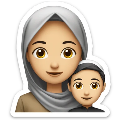 a beautiful Muslim girl with a handsome Muslim boy sticker