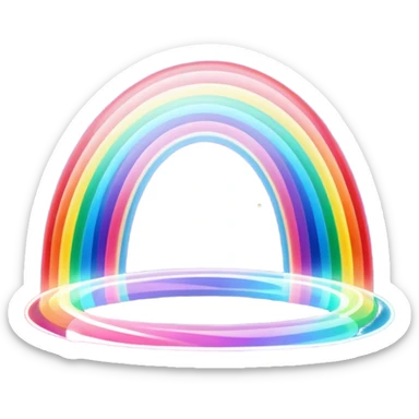 a beautiful romantic rainbow sparkling light trail magical sticker
