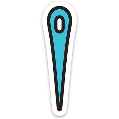 sewing needle with a hole sticker